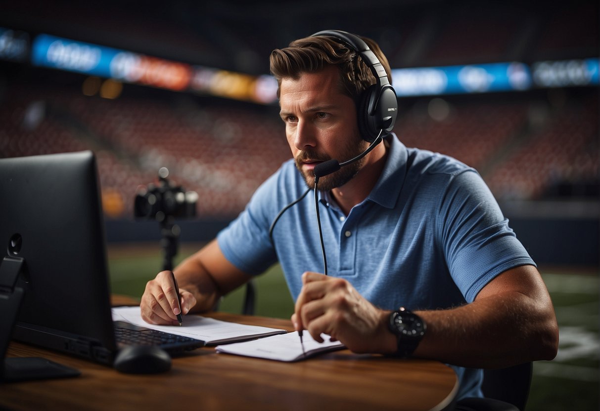 A sports journalist researching, writing, and interviewing, with a focus on accuracy, storytelling, and passion for sports