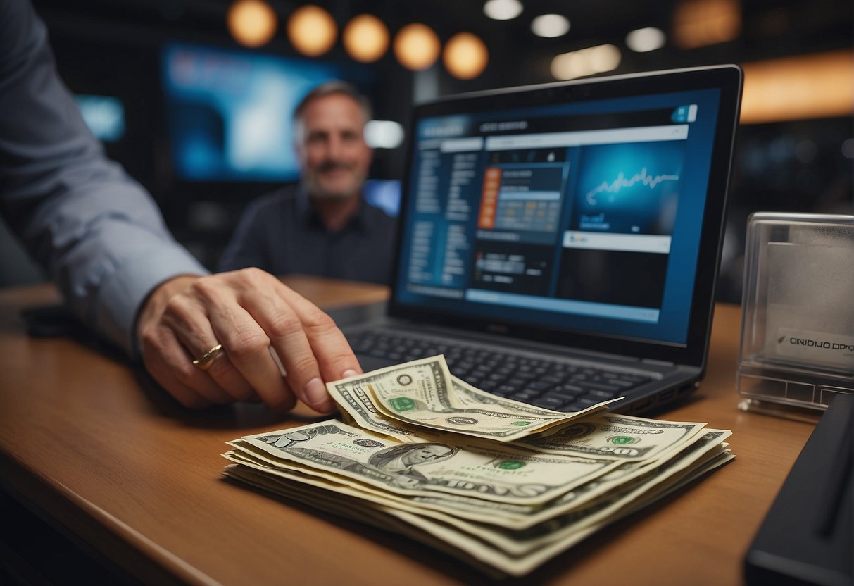 A sports broadcaster's salary being deposited into a bank account
