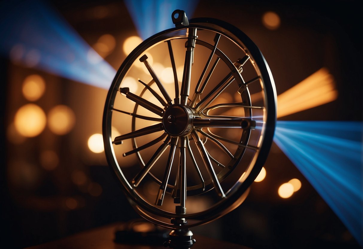 A spotlight shines on a spinning wheel of game-changing moments, surrounded by question marks and exclamation points